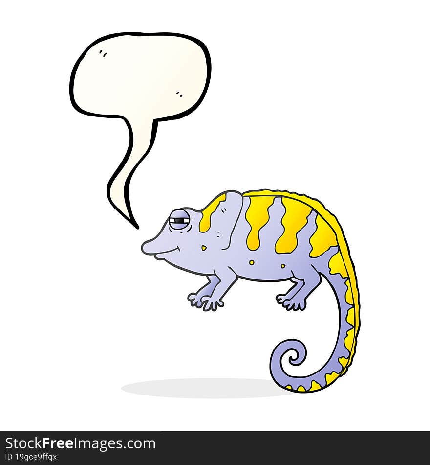 speech bubble cartoon chameleon