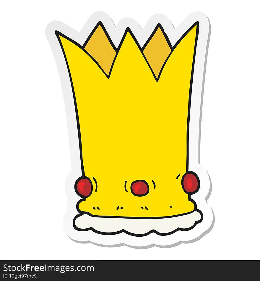 sticker of a cartoon crown