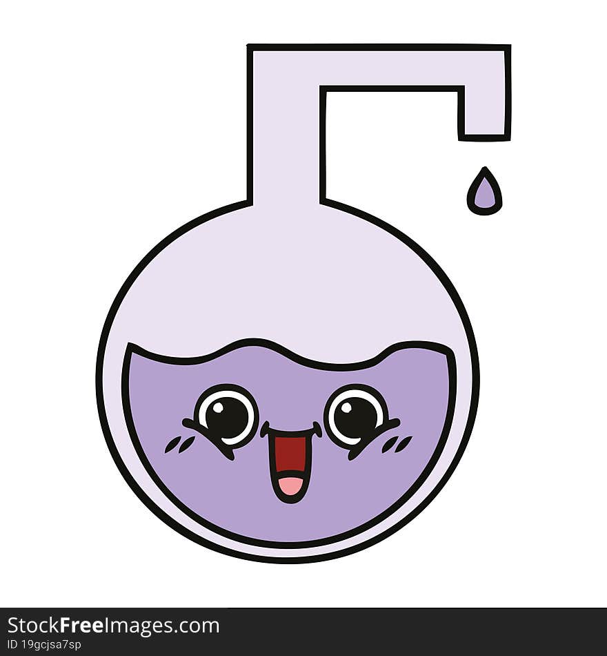 cute cartoon of a science experiment