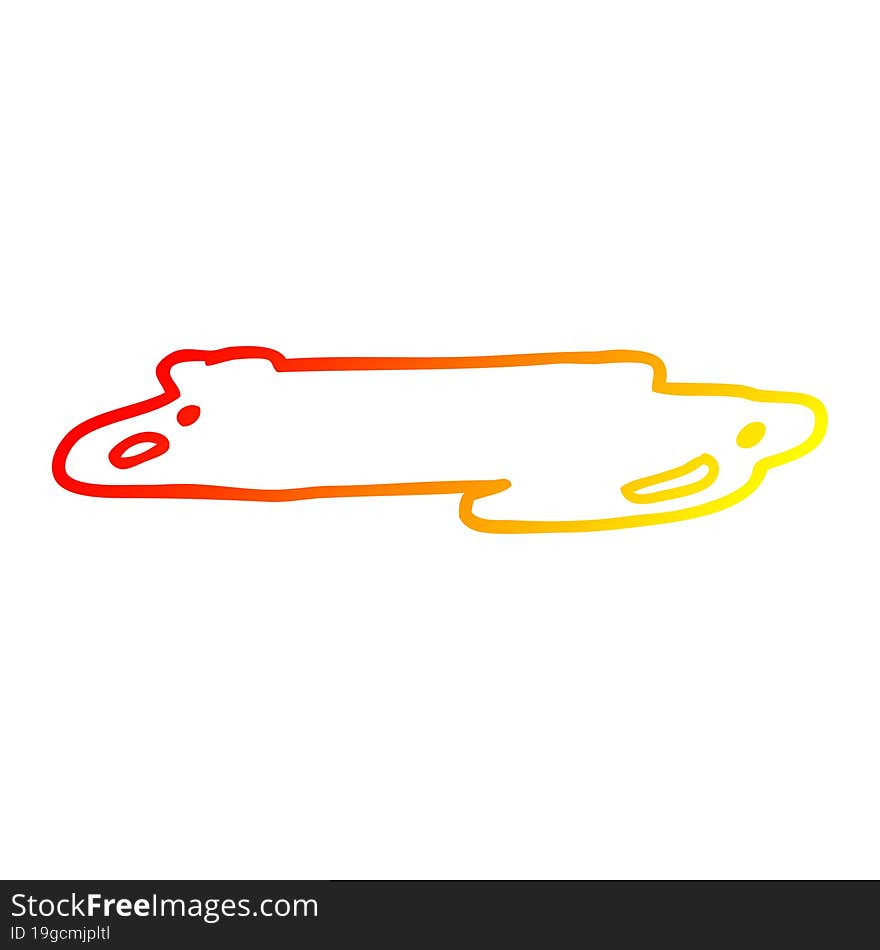 warm gradient line drawing cartoon water puddle