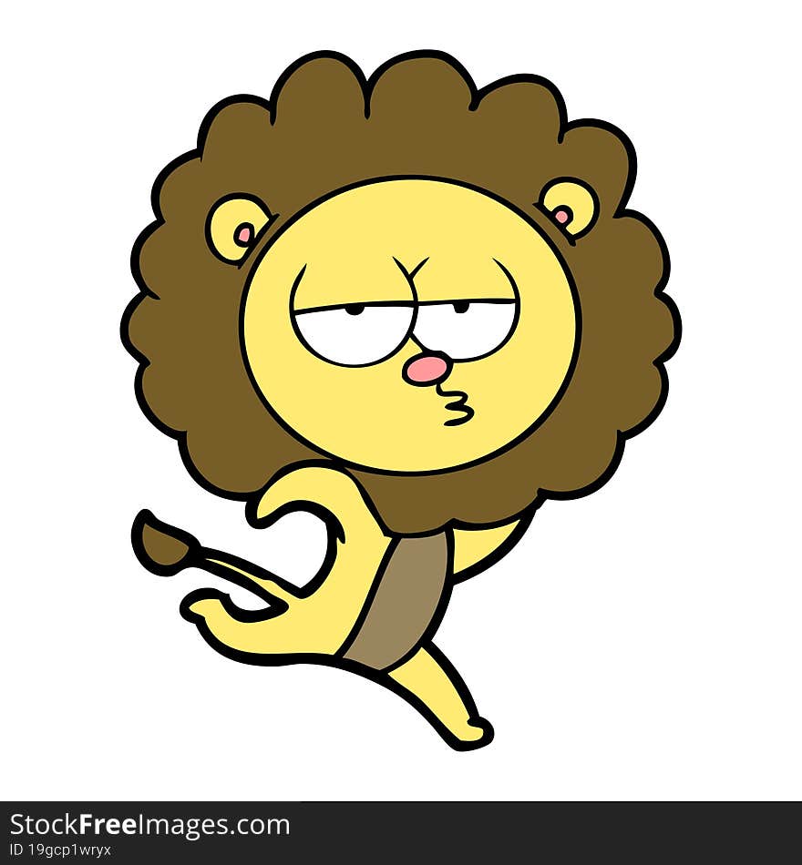 cartoon running lion. cartoon running lion