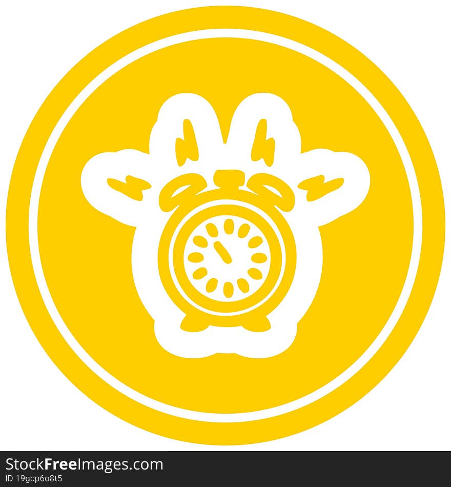 alarm clock circular icon