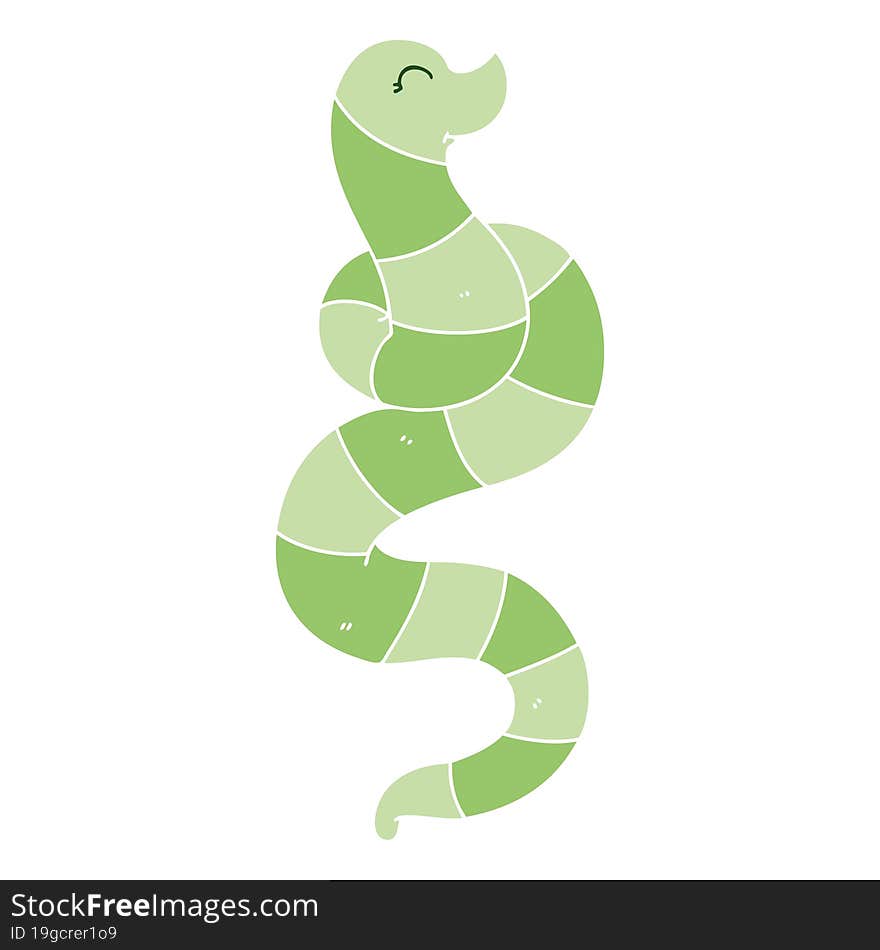 Quirky Hand Drawn Cartoon Snake