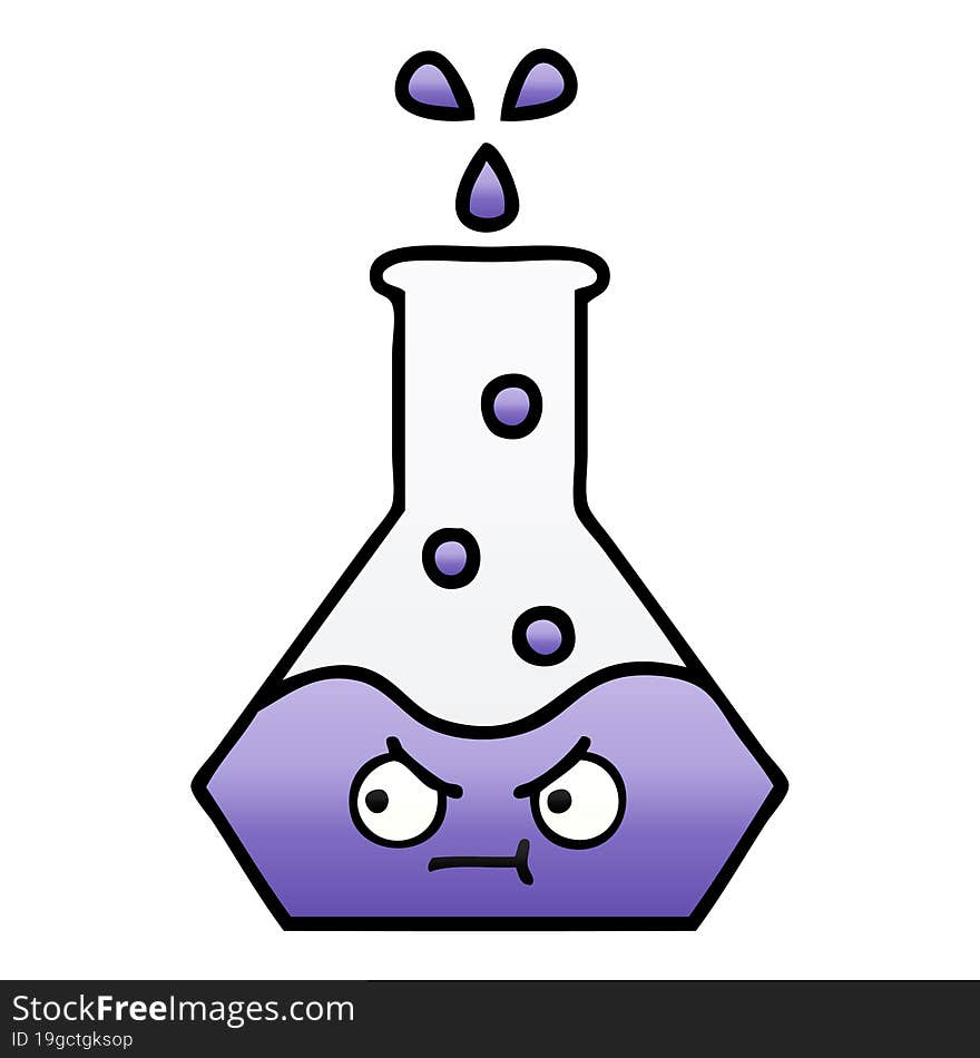 Gradient Shaded Cartoon Science Beaker