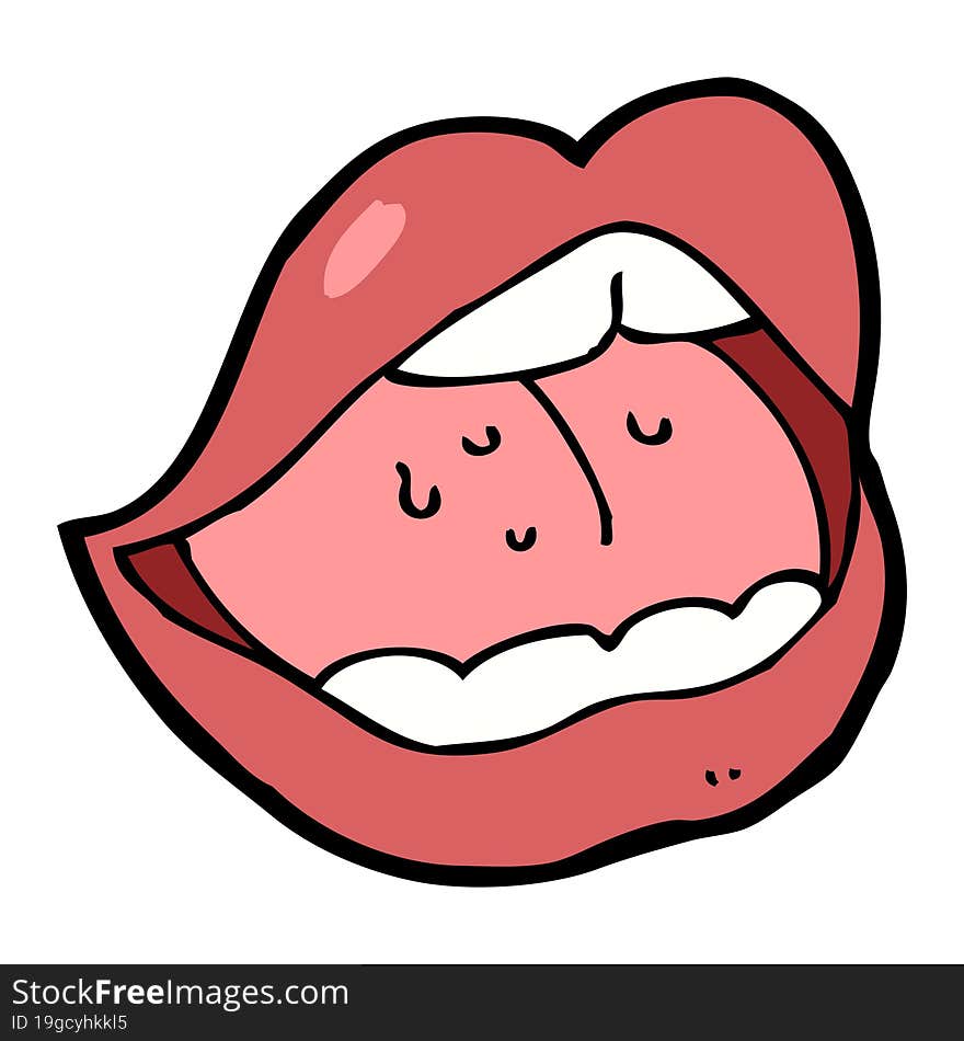 cartoon open mouth