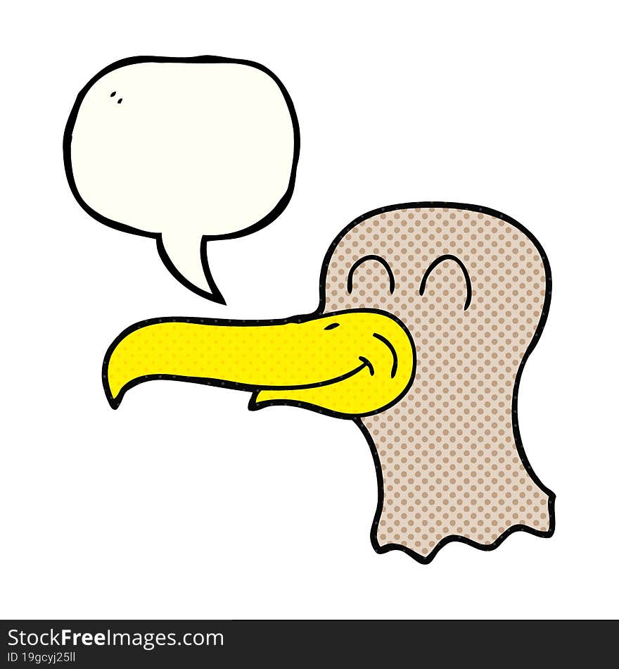 comic book speech bubble cartoon seagull