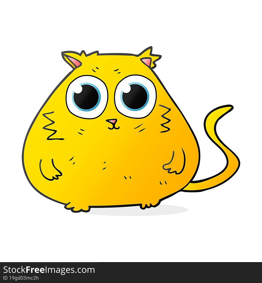 cartoon cat with big pretty eyes