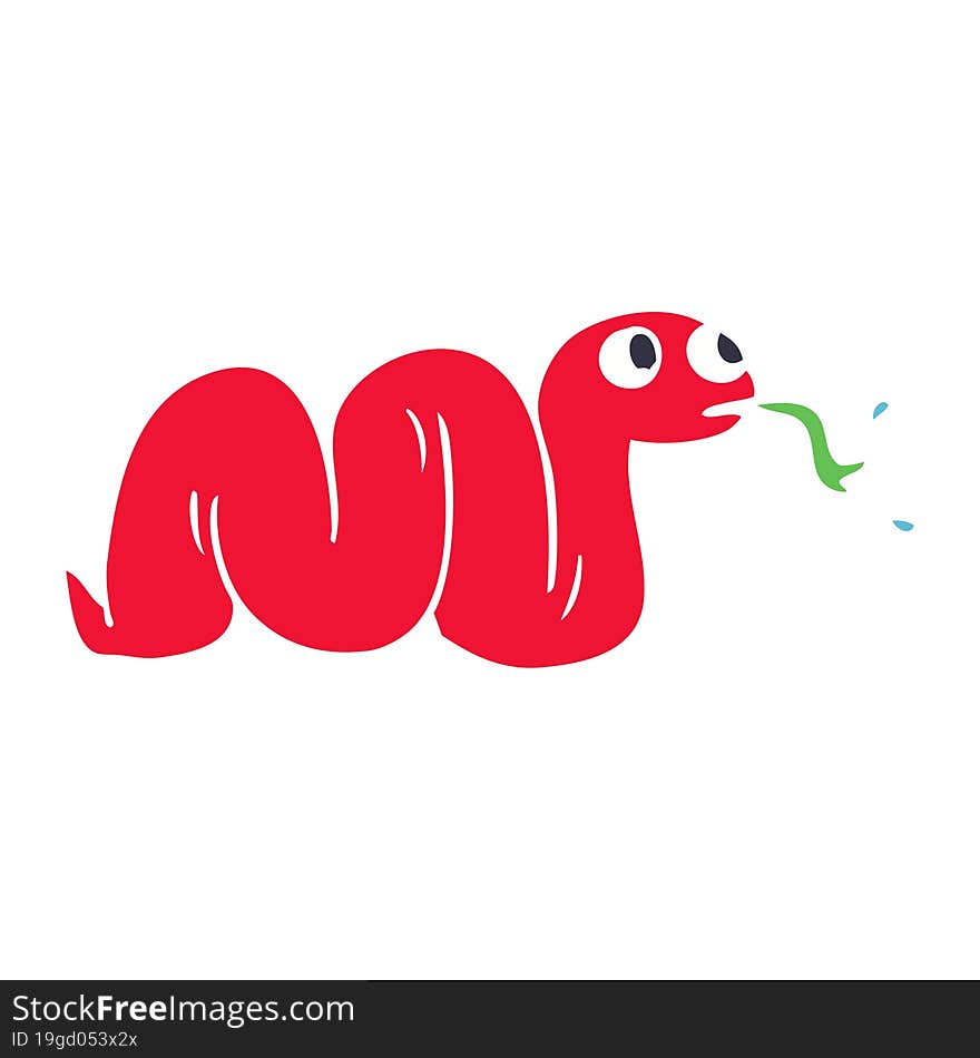 cartoon doodle snake