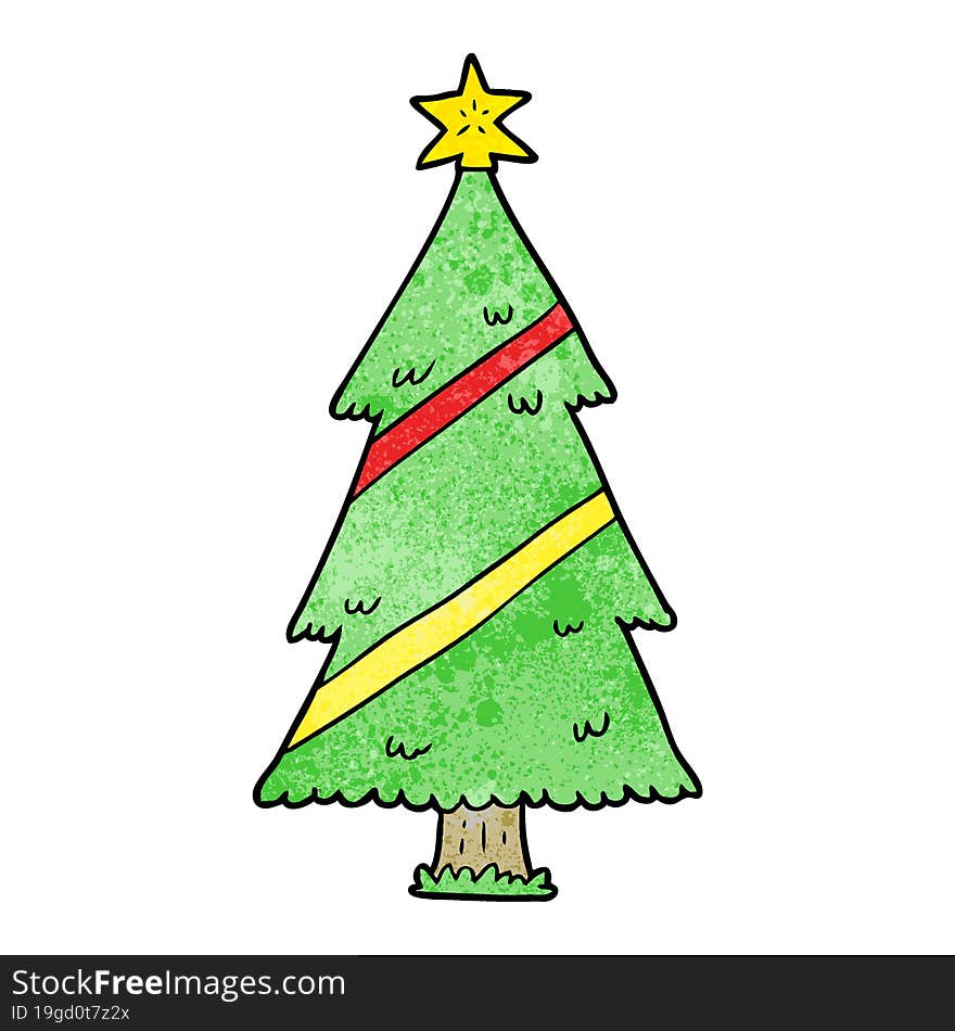 cartoon christmas tree. cartoon christmas tree