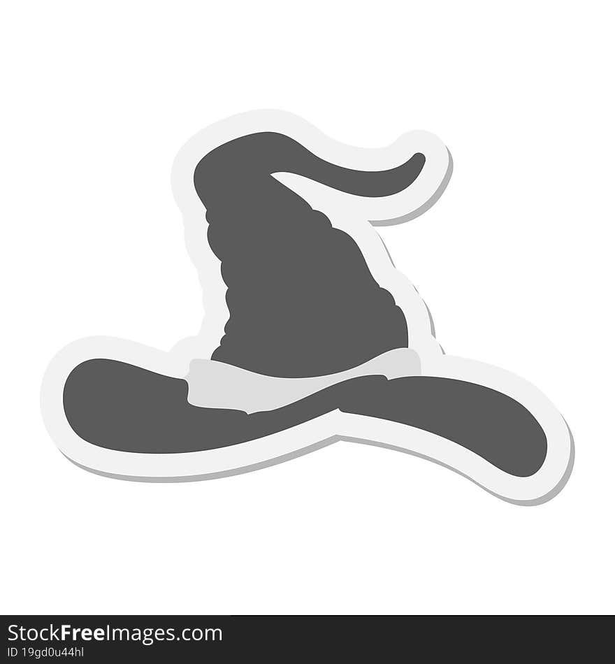 cartoon wizards hat sticker