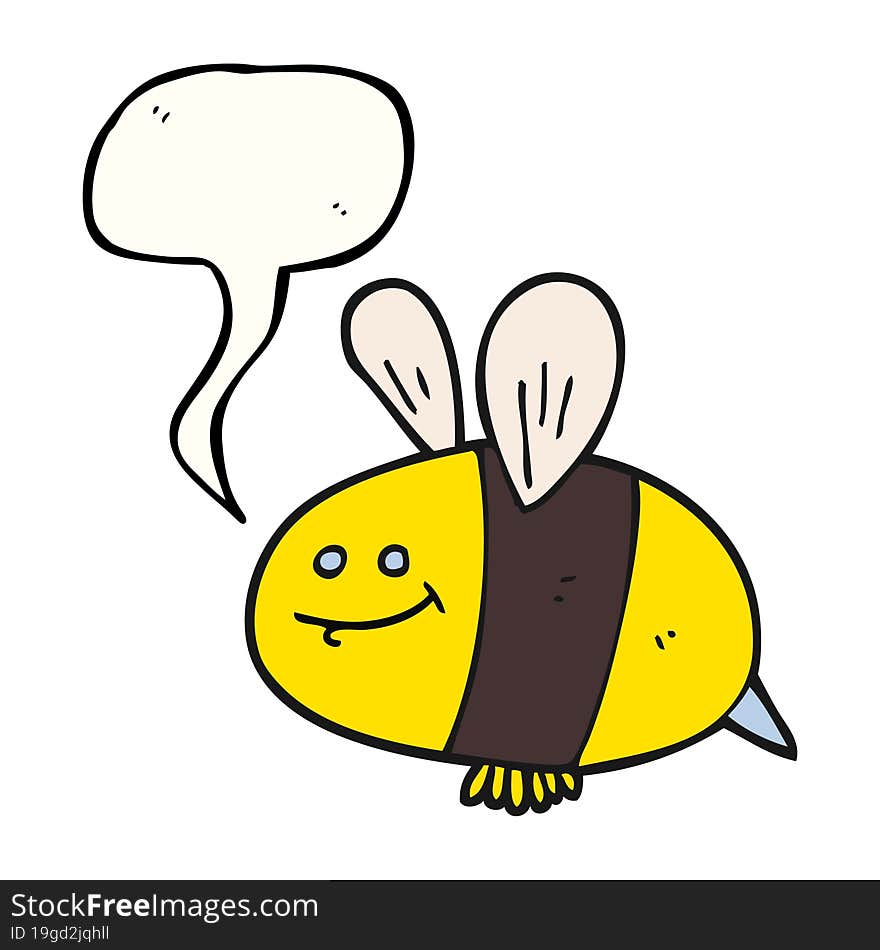 speech bubble cartoon bee