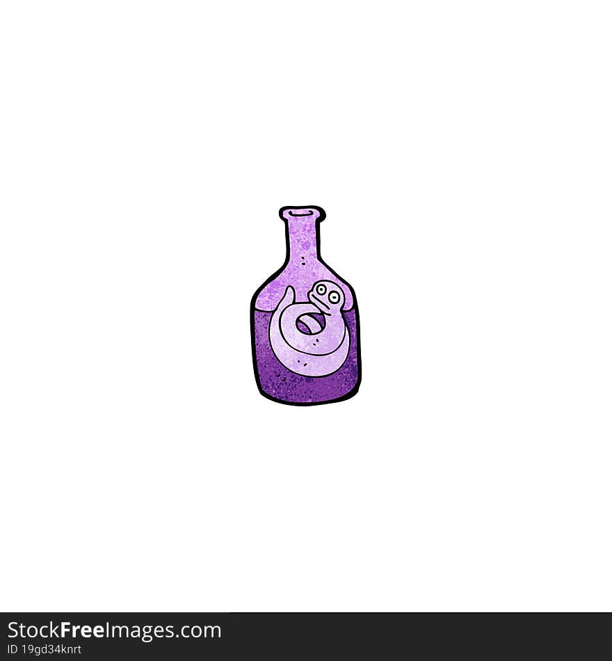 Snake In Bottle Cartoon