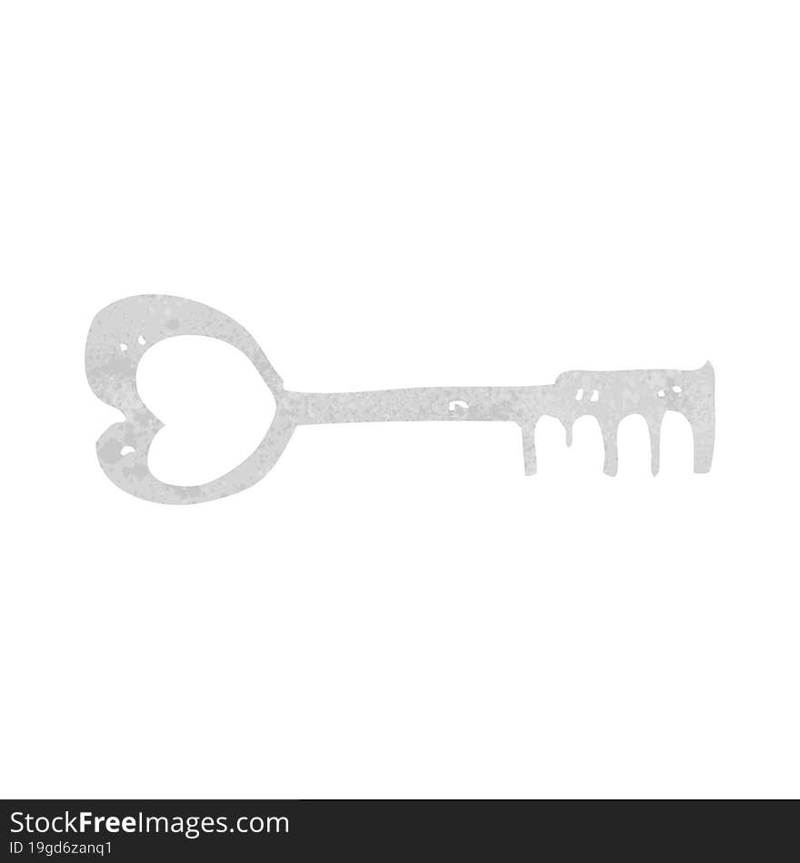 Cartoon Heart Shaped Key