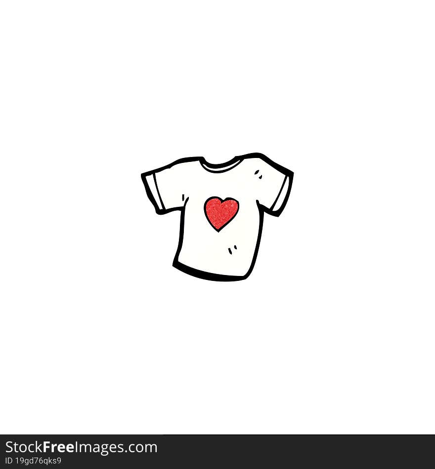 Love Heart Tee Shirt Cartoon