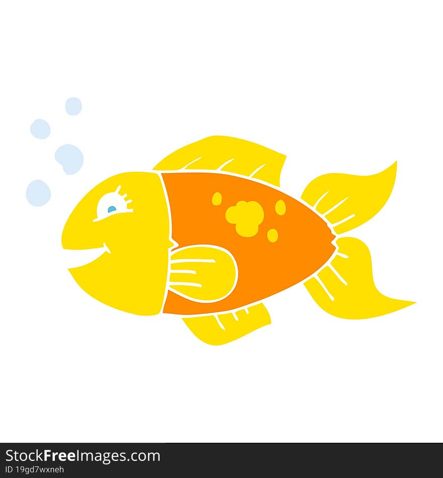 flat color illustration of fish. flat color illustration of fish