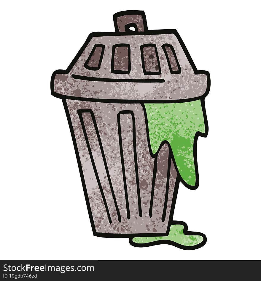 Cartoon Doodle Waste Bin