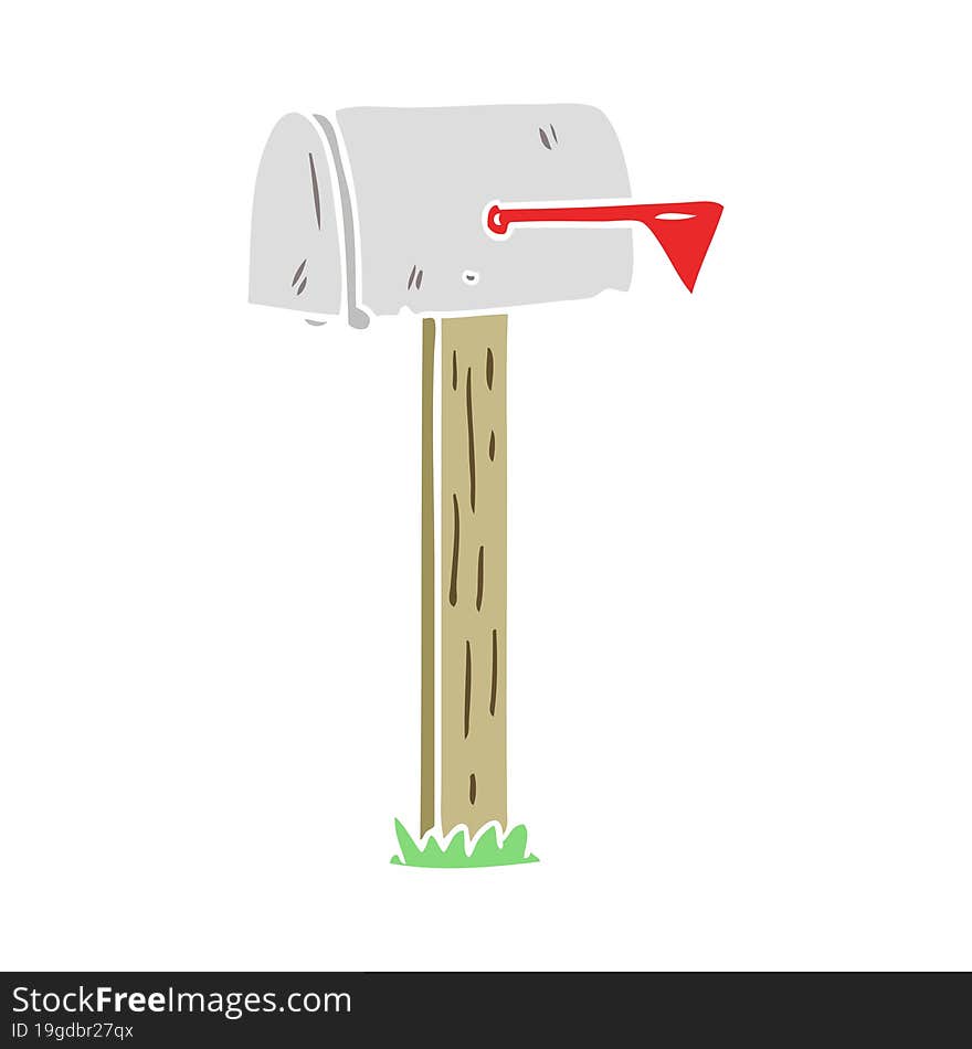 Flat Color Style Cartoon Mailbox