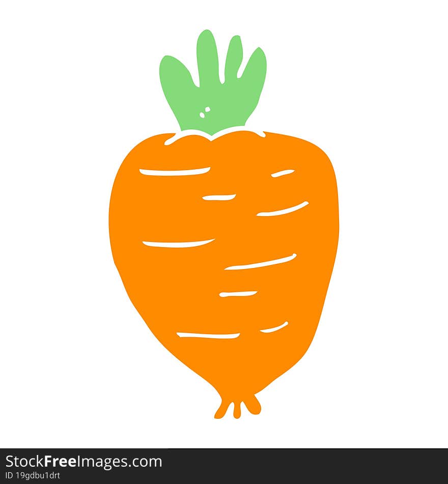 Flat Color Style Cartoon Root Vegetable