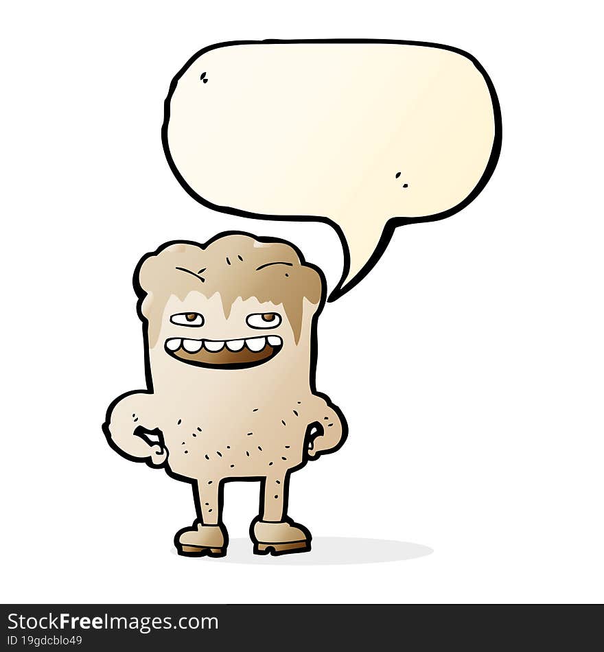 cartoon bad tooth with speech bubble