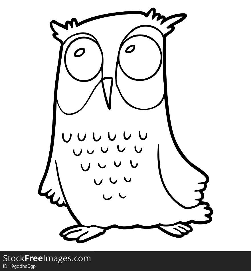 cartoon owl. cartoon owl