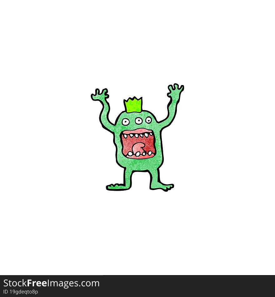 cartoon alien monster