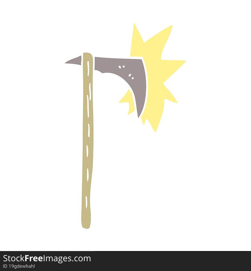 cartoon doodle sharp axe