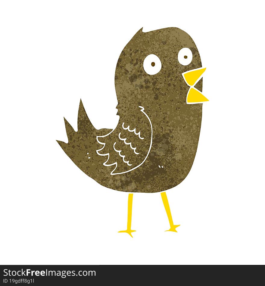 cartoon tweeting bird