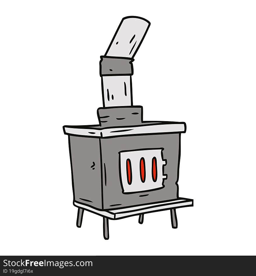 Cartoon Doodle Of A House Furnace