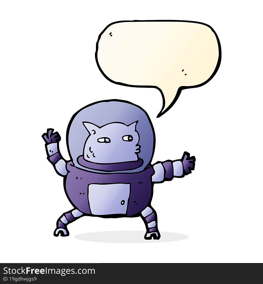 cartoon alien with speech bubble