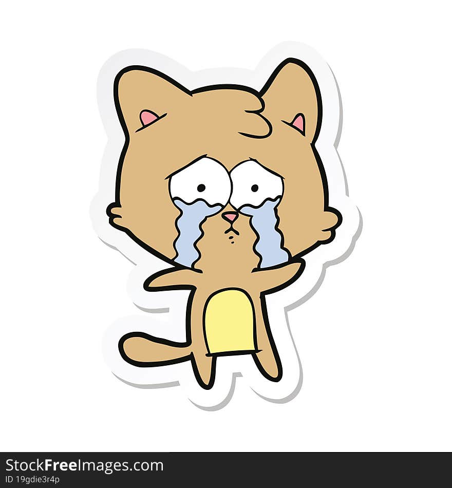 sticker of a cartoon cat