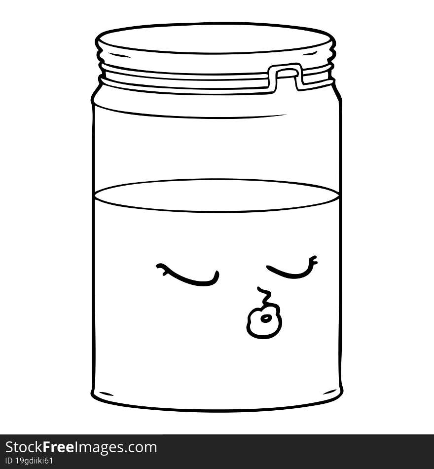 cartoon glass jar. cartoon glass jar