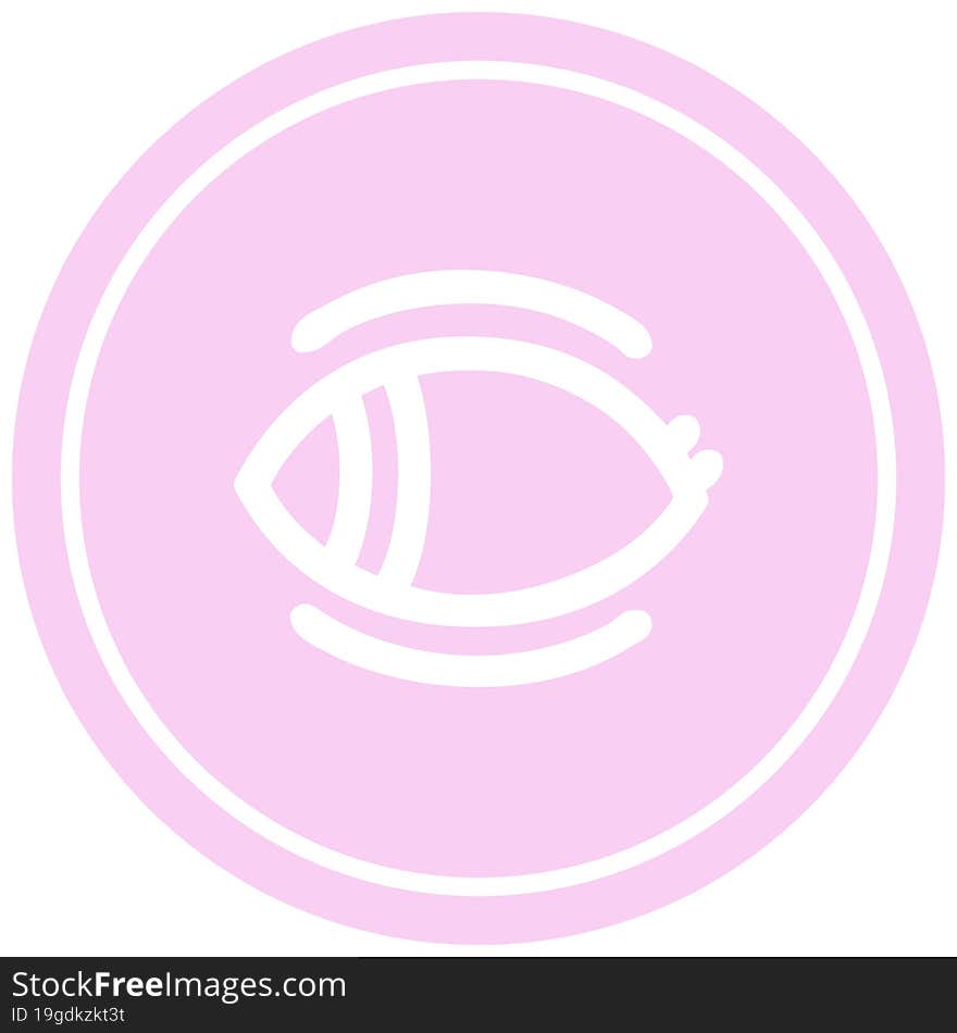 staring eye circular icon