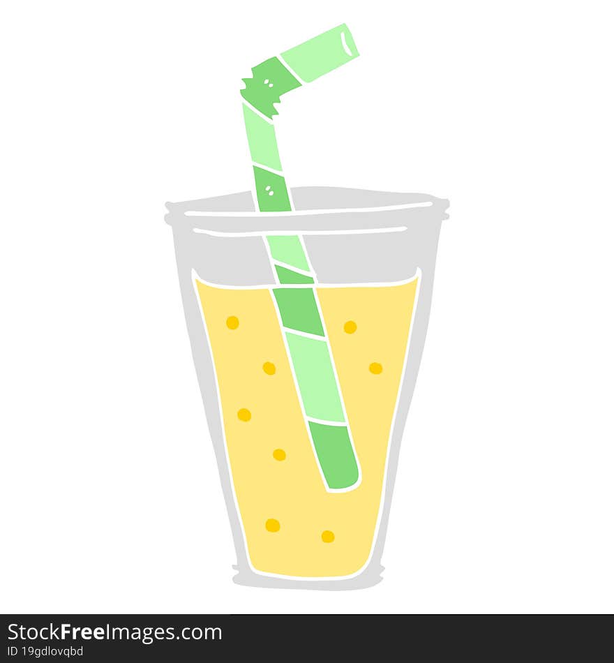 flat color style cartoon fizzy drink