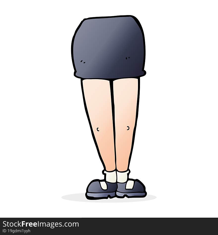 cartoon female legs