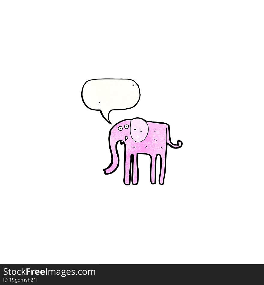 cartoon elephant with speech bubble