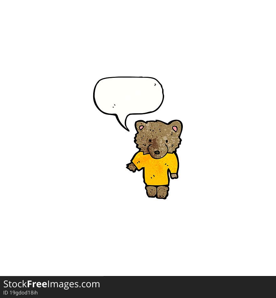 cartoon bear in tee