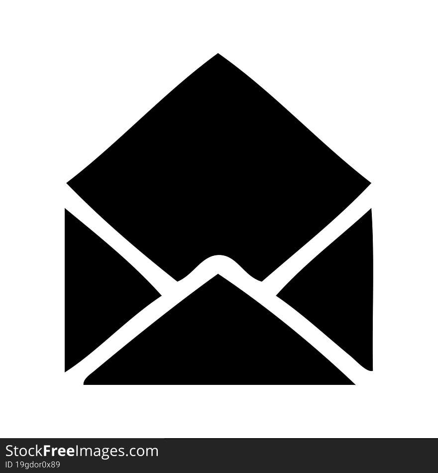 flat symbol paper envelope