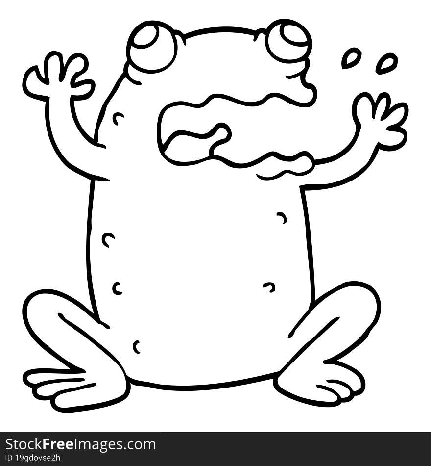 Line Drawing Cartoon Crazy Frog