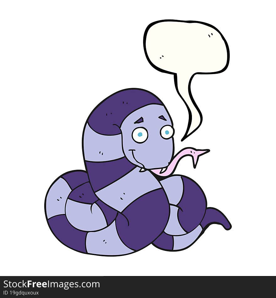 speech bubble cartoon snake