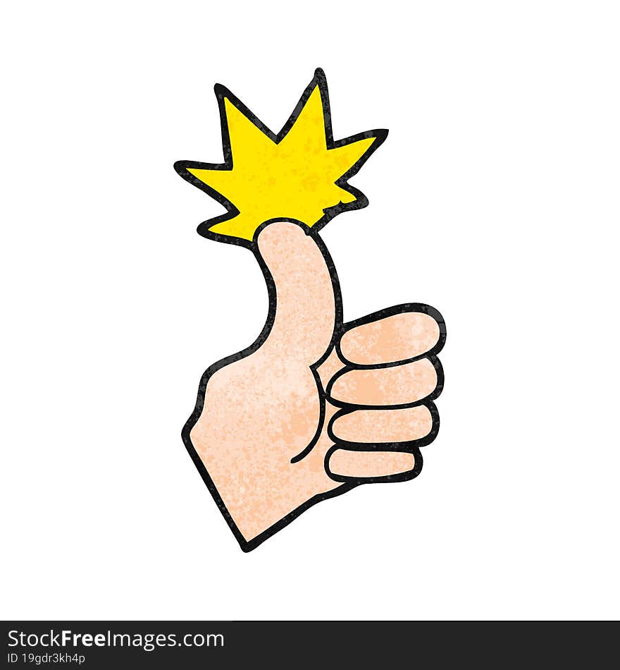 textured cartoon thumbs up