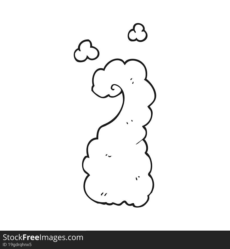 black and white cartoon puff of smoke