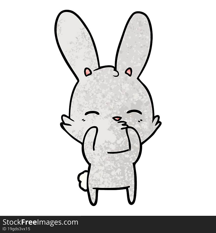 curious bunny cartoon. curious bunny cartoon