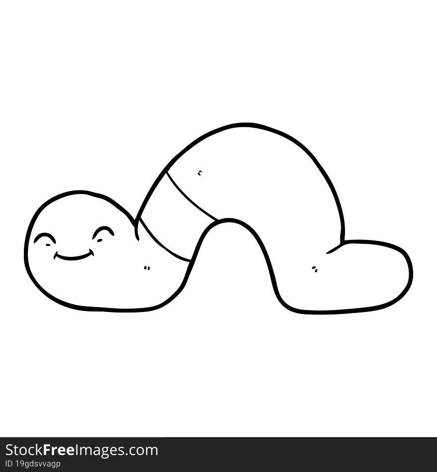 cartoon worm. cartoon worm