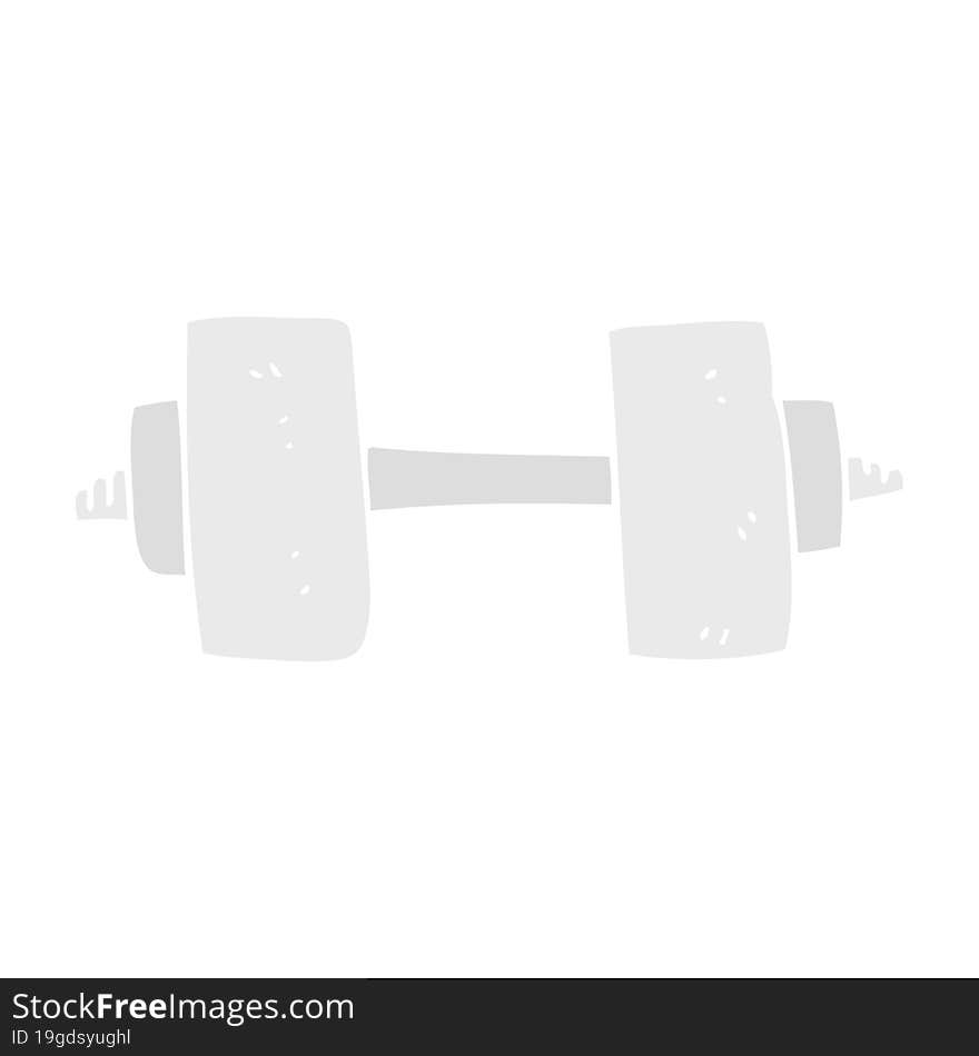 flat color illustration of dumbbell. flat color illustration of dumbbell