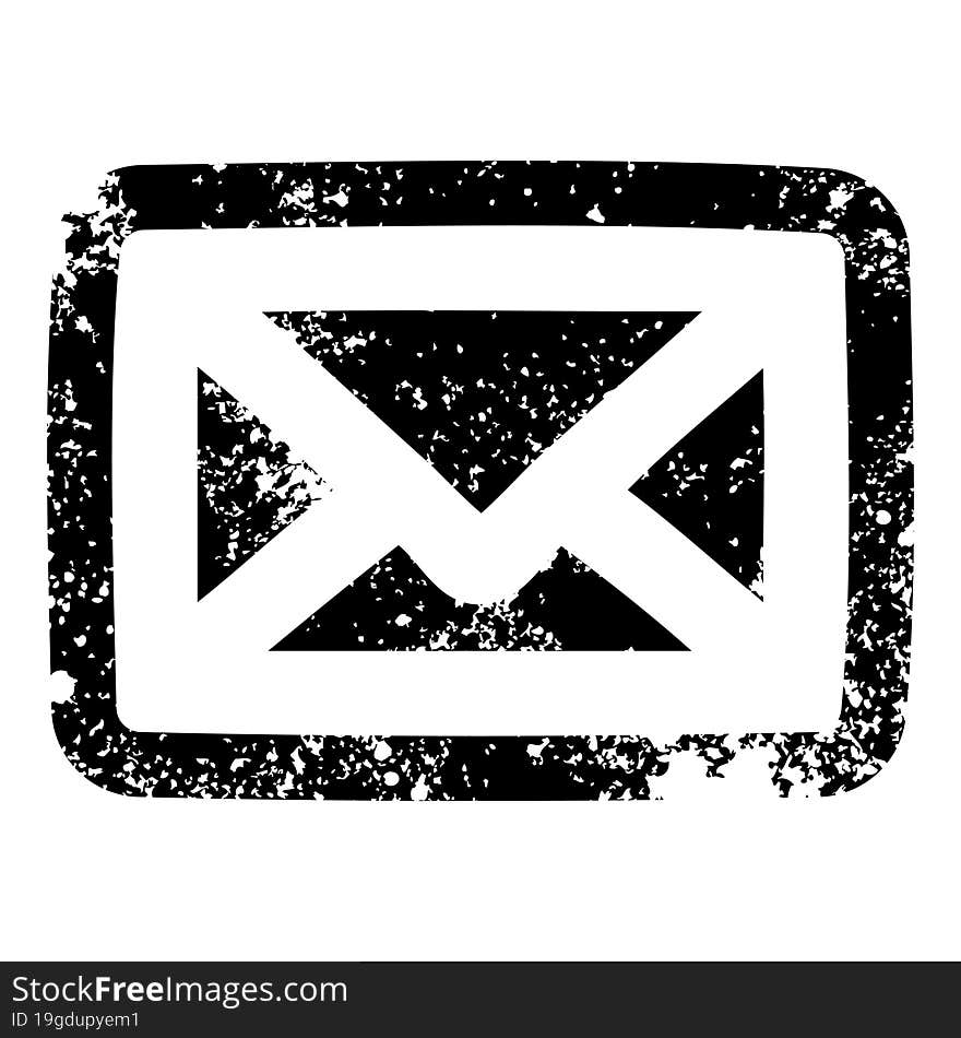 envelope letter distressed icon symbol