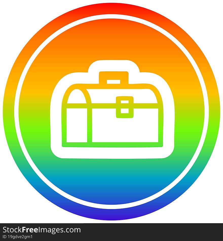 tool box circular icon with rainbow gradient finish. tool box circular icon with rainbow gradient finish