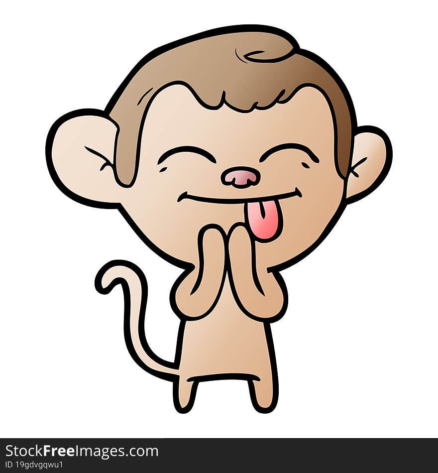 funny cartoon monkey. funny cartoon monkey