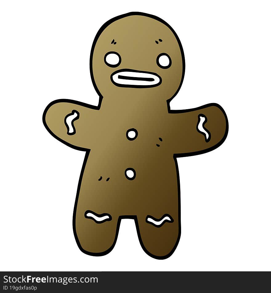 cartoon doodle gingerbread man