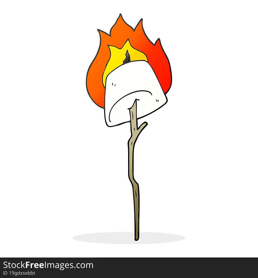 Cartoon Toasted Marshmallow