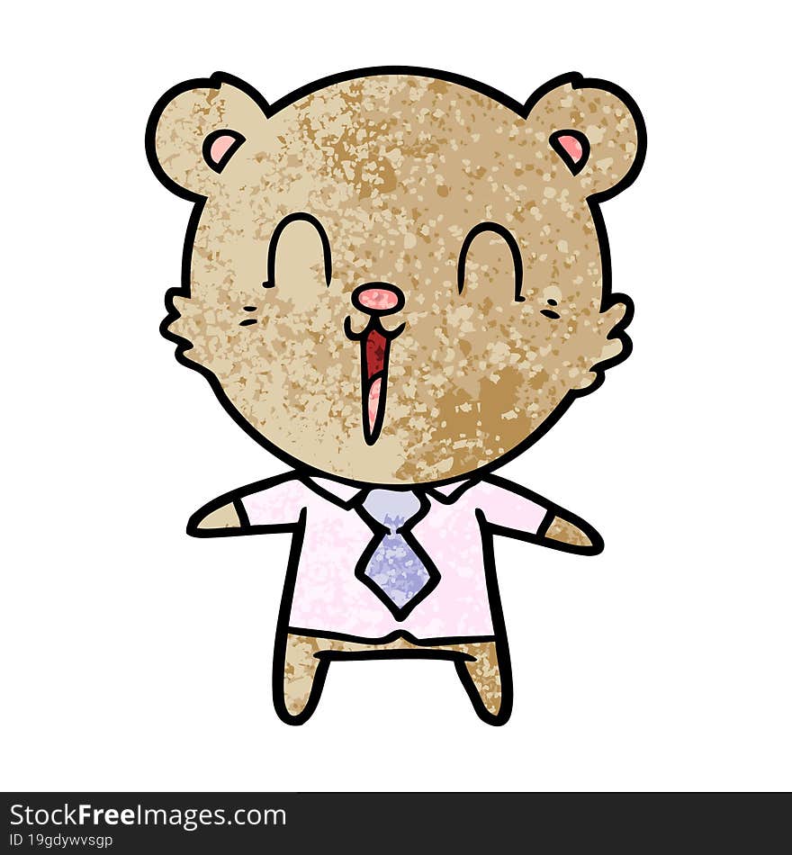 bear business cartoon chraracter. bear business cartoon chraracter